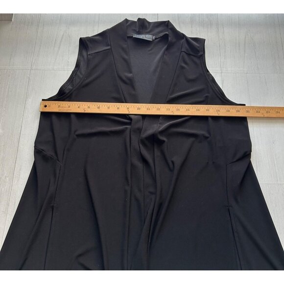Sympli Women's Sz 12 Black Open Front Vest - Picture 6 of 12